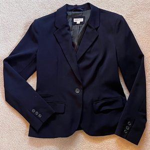 Merona Navy Blue White Pinstripe Blazer 8